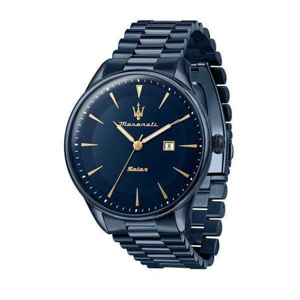 Maserati Tradizione Orologio da uomo al quarzo quadrante blu solare R8853146003 100M