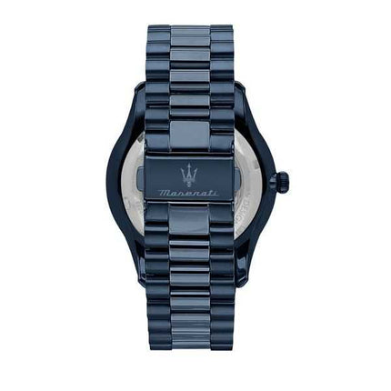 Maserati Tradizione Orologio da uomo al quarzo quadrante blu solare R8853146003 100M