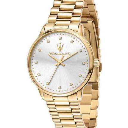 Orologio da donna Maserati Royale Diamond Accents quadrante argento al quarzo R8853147503