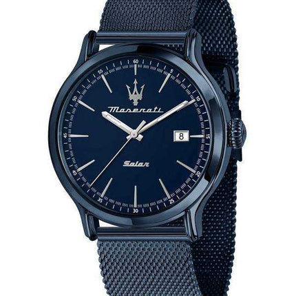Orologio da uomo Maserati in acciaio inossidabile con quadrante blu solare R8853149001 100M