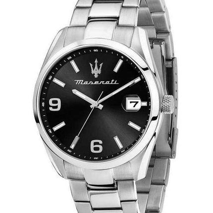 Orologio da uomo Maserati Attrazione in acciaio inossidabile con quadrante nero al quarzo R8853151007
