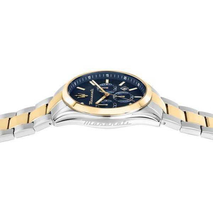 Orologio da uomo Maserati Attrazione in edizione limitata, cronografo bicolore in acciaio inossidabile, quadrante nero, quarzo R