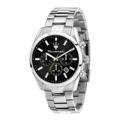 Orologio da uomo Maserati Attrazione cronografo in acciaio inossidabile quadrante nero al quarzo R8853151010