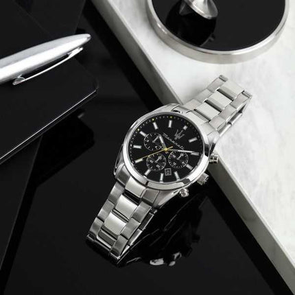 Orologio da uomo Maserati Attrazione cronografo in acciaio inossidabile quadrante nero al quarzo R8853151010
