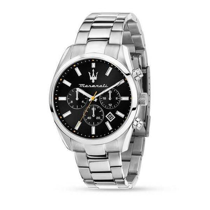 Orologio da uomo Maserati Attrazione cronografo in acciaio inossidabile quadrante nero al quarzo R8853151010