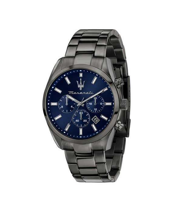 Orologio da uomo Maserati Attrazione cronografo in acciaio inossidabile quadrante blu al quarzo R8853151012