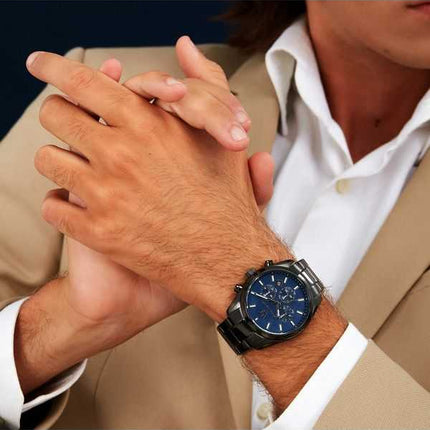 Orologio da uomo Maserati Attrazione cronografo in acciaio inossidabile quadrante blu al quarzo R8853151012