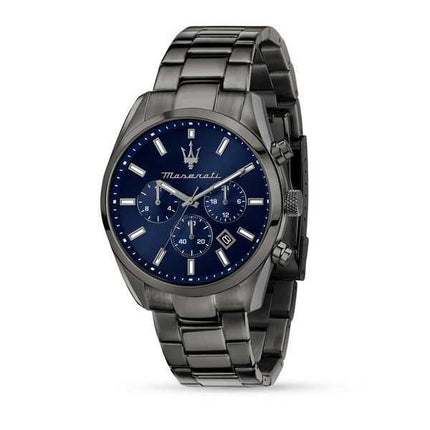 Orologio da uomo Maserati Attrazione cronografo in acciaio inossidabile quadrante blu al quarzo R8853151012