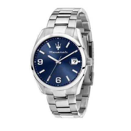Orologio da uomo Maserati Attrazione in acciaio inossidabile quadrante blu al quarzo R8853151013