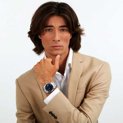 Orologio da uomo Maserati Attrazione in acciaio inossidabile quadrante blu al quarzo R8853151013