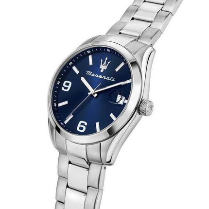 Orologio da uomo Maserati Attrazione in acciaio inossidabile quadrante blu al quarzo R8853151013