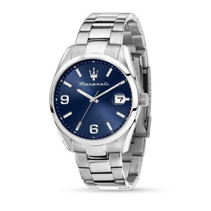 Orologio da uomo Maserati Attrazione in acciaio inossidabile quadrante blu al quarzo R8853151013