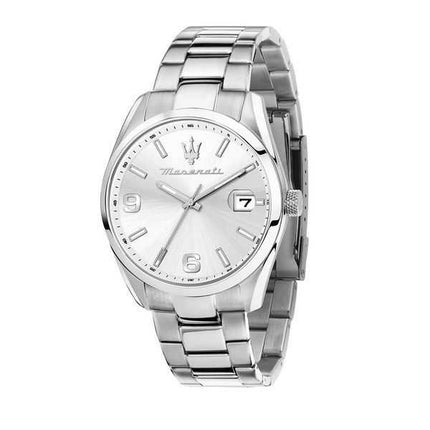 Orologio da uomo Maserati Attrazione in acciaio inossidabile quadrante argento al quarzo R8853151014