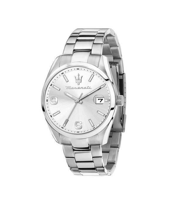 Orologio da uomo Maserati Attrazione in acciaio inossidabile quadrante argento al quarzo R8853151014