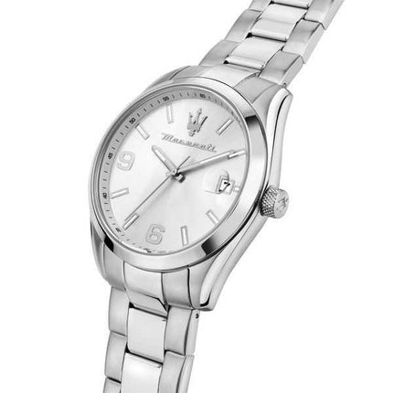 Orologio da uomo Maserati Attrazione in acciaio inossidabile quadrante argento al quarzo R8853151014