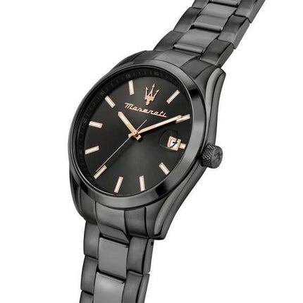 Orologio da uomo Maserati Attrazione in acciaio inossidabile quadrante nero al quarzo R8853151015