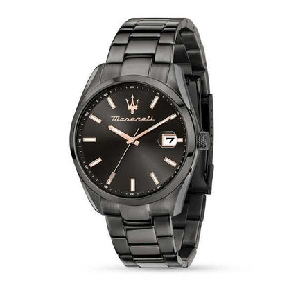 Orologio da uomo Maserati Attrazione in acciaio inossidabile quadrante nero al quarzo R8853151015