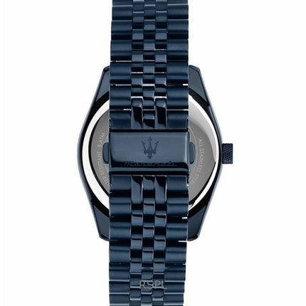 Orologio da uomo Maserati Attrazione in acciaio inossidabile con quadrante blu Sunray al quarzo R8853151016