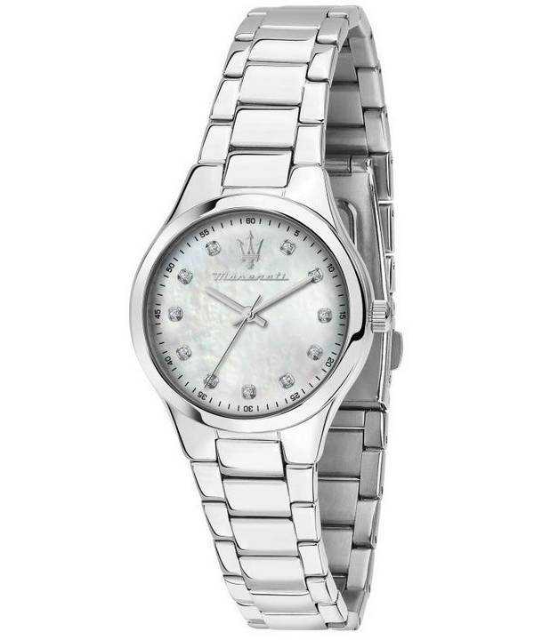 Maserati Attrazione Crystal Accents Orologio da donna in acciaio inossidabile con quadrante in madreperla al quarzo R8853151504