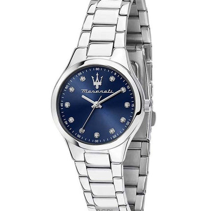 Orologio da donna Maserati Attrazione in acciaio inossidabile con quadrante blu Sunray al quarzo R8853151506