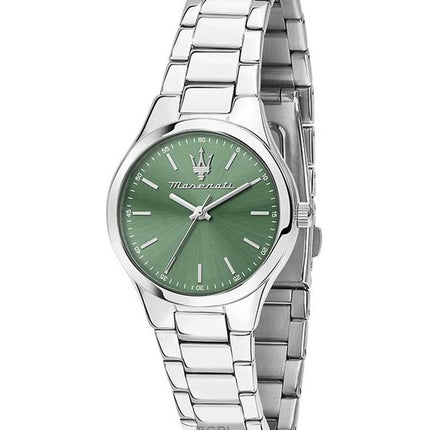 Orologio da donna Maserati Attrazione in acciaio inossidabile con quadrante verde sunray al quarzo R8853151508