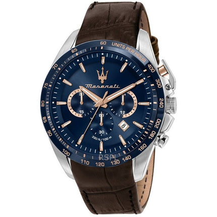 Orologio da uomo Maserati Traguardo Limited Edition cronografo quadrante blu quarzo R8871612037 100M