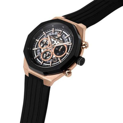 Orologio da uomo Maserati Stile Cronografo cinturino in caucciù quadrante scheletrato nero al quarzo R8871642003 100M
