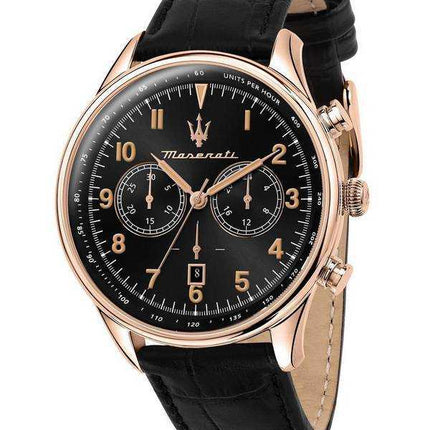 Maserati Tradizione Chronograph Black Sunray Dial Quartz R8871646001 100M Orologio da uomo