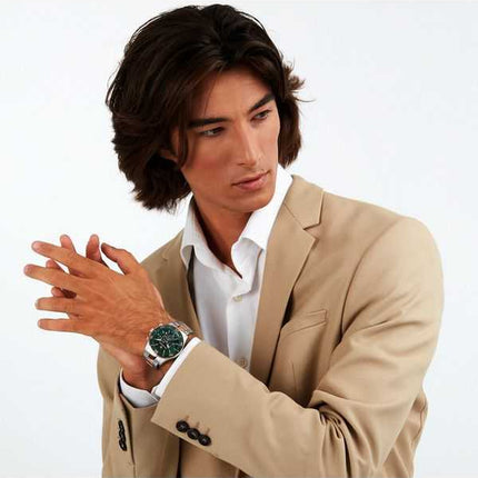 Orologio da uomo Maserati Competizione cronografo bicolore in acciaio inossidabile quadrante verde al quarzo R8873600004 100M
