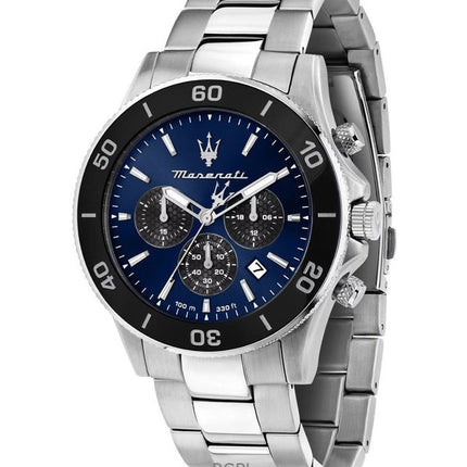 Maserati Competizione Cronografo Acciaio Inox Quadrante Blu Sunray Quarzo R8873600009 100M Orologio da Uomo