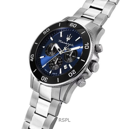 Maserati Competizione Cronografo Acciaio Inox Quadrante Blu Sunray Quarzo R8873600009 100M Orologio da Uomo