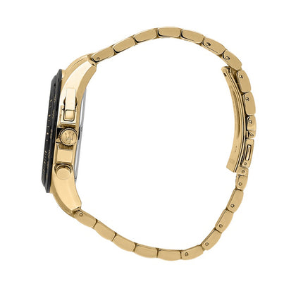 Orologio da uomo Maserati Traguardo cronografo tono oro acciaio inossidabile quadrante nero quarzo R8873612041 100M