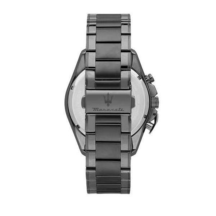 Orologio da uomo Maserati Traguardo cronografo in edizione limitata in acciaio inossidabile con rivestimento PVD al quarzo nero