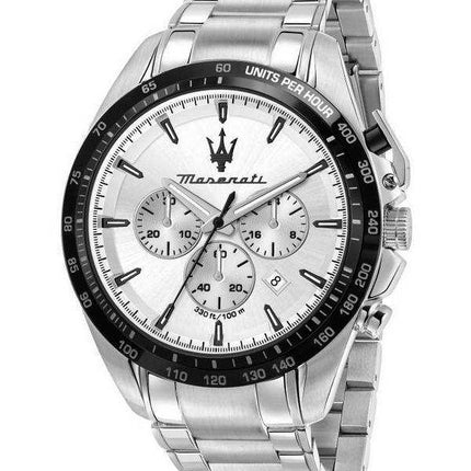 Orologio da uomo Maserati Traguardo cronografo in acciaio inossidabile quadrante nero al quarzo R8873612049 100M