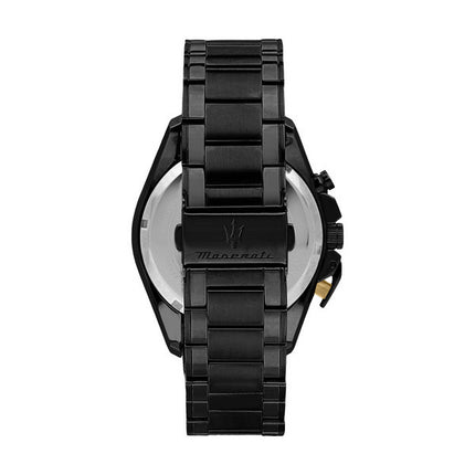 Orologio da uomo Maserati Traguardo in edizione limitata cronografo in acciaio inossidabile quadrante nero al quarzo R8873612051