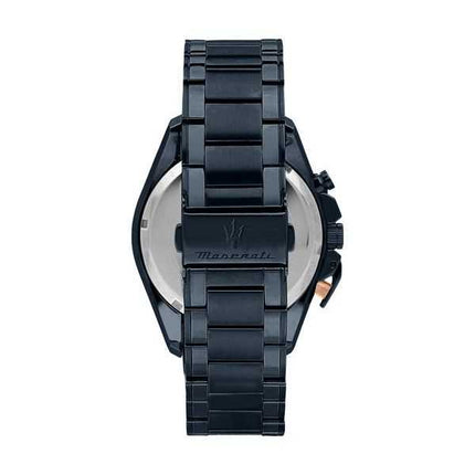 Orologio da uomo Maserati Traguardo Sport Cronografo in acciaio inossidabile quadrante blu al quarzo R8873612054 100M