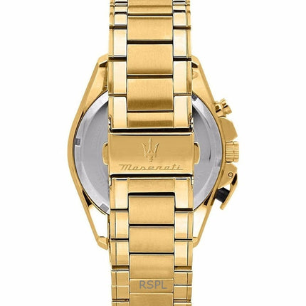 Maserati Traguardo Cronografo Oro Acciaio Inossidabile Quadrante Scheletrato Multicolore Quarzo R8873612058 Orologio da Uomo 100M