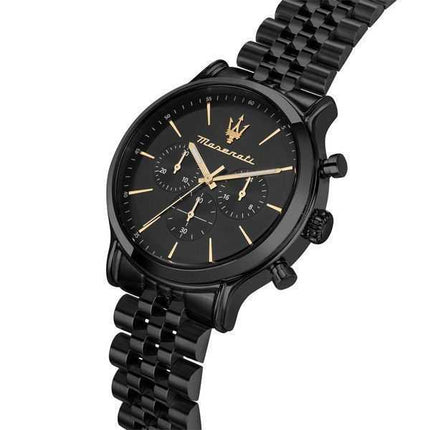 Orologio da uomo Maserati Epoca edizione limitata cronografo in acciaio inossidabile quadrante nero al quarzo R8873618020 100M