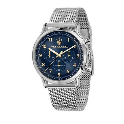 Orologio da uomo Maserati Epoca in edizione limitata, cronografo in acciaio inossidabile, quadrante blu, quarzo R8873618022 100M