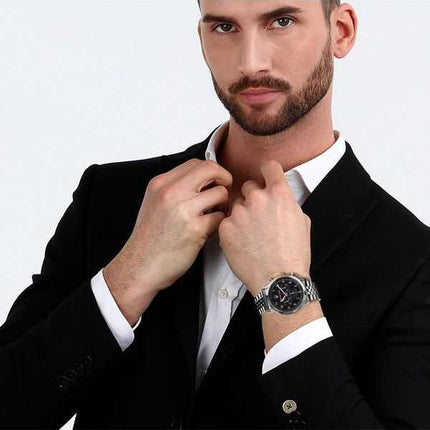Orologio da uomo Maserati Epoca edizione limitata cronografo in acciaio inossidabile quadrante nero al quarzo R8873618029 100M