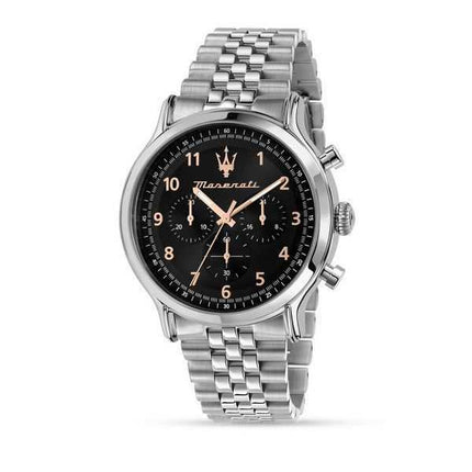 Orologio da uomo Maserati Epoca edizione limitata cronografo in acciaio inossidabile quadrante nero al quarzo R8873618029 100M