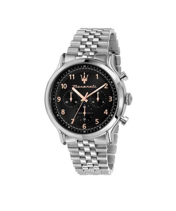 Orologio da uomo Maserati Epoca edizione limitata cronografo in acciaio inossidabile quadrante nero al quarzo R8873618029 100M