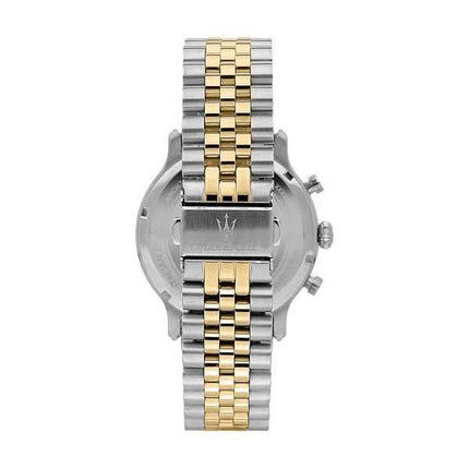 Orologio da uomo Maserati Epoca in edizione limitata, cronografo bicolore in acciaio inossidabile, quadrante blu, quarzo R887361