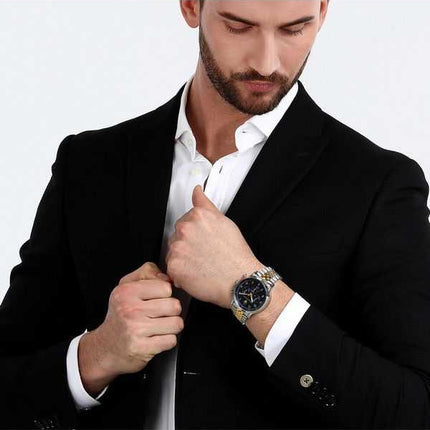 Orologio da uomo Maserati Epoca in edizione limitata, cronografo bicolore in acciaio inossidabile, quadrante blu, quarzo R887361