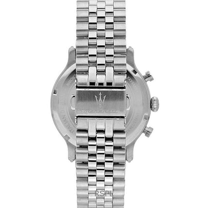 Maserati Epoca Cronografo Acciaio Inox Quadrante Bianco Quarzo R8873618034 100M Orologio da Uomo