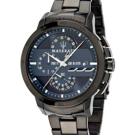 Orologio da uomo Maserati Ingegno cronografo in acciaio inossidabile quadrante blu al quarzo R8873619001 100M