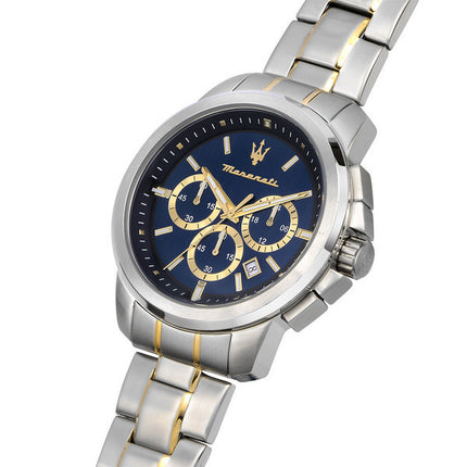Orologio da uomo Maserati Successo cronografo in acciaio inossidabile quadrante blu al quarzo R8873621016