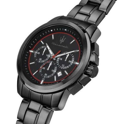 Orologio da uomo Maserati Successo cronografo in edizione limitata in acciaio inossidabile quadrante nero al quarzo R8873621027