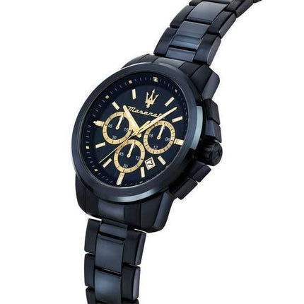 Orologio da uomo Maserati Successo cronografo in acciaio inossidabile quadrante blu al quarzo R8873621040