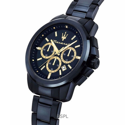 Maserati Successo Cronografo Acciaio Inox Quadrante Blu Quarzo R8873621042 Orologio da Uomo con Bracciale Extra